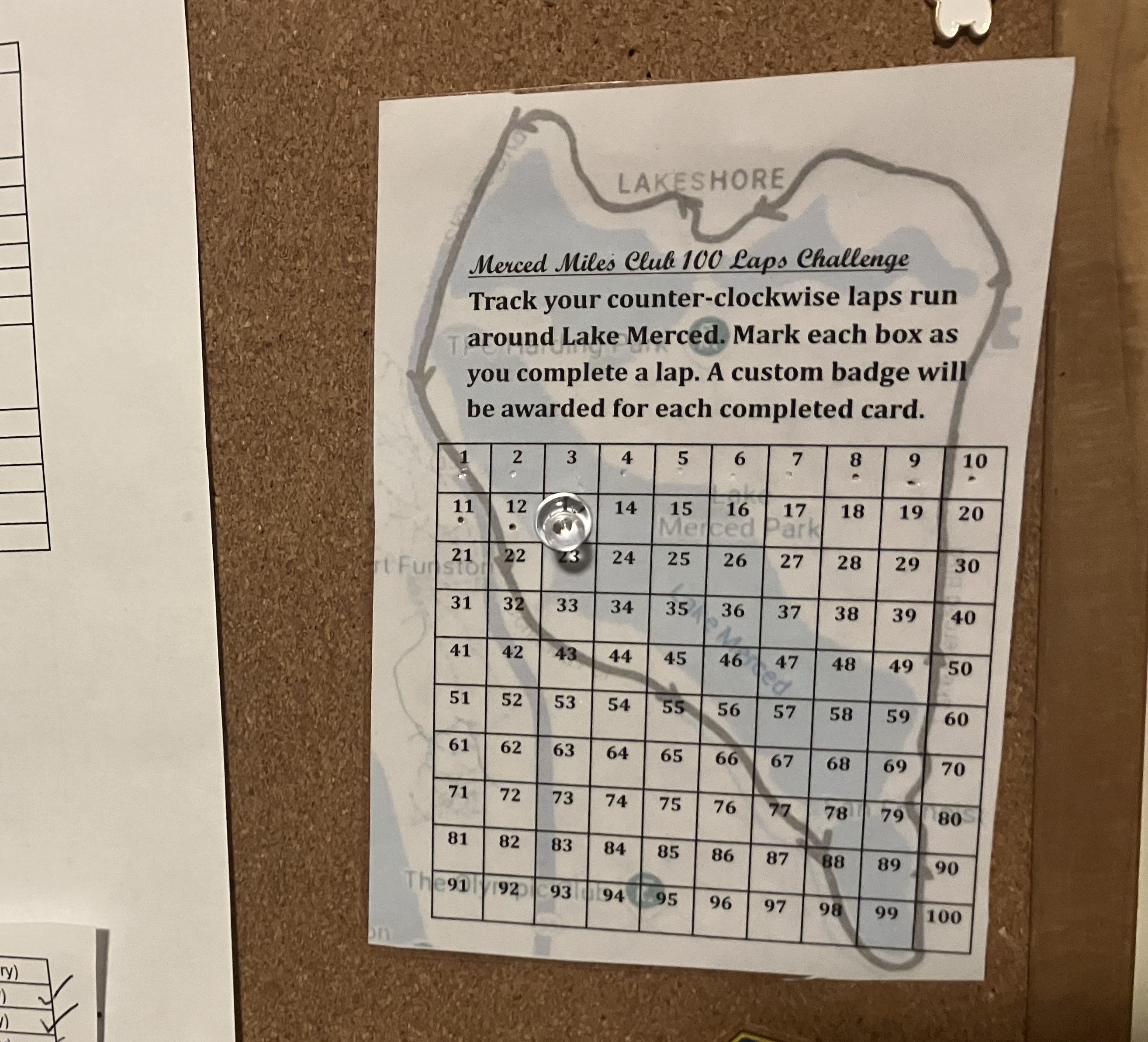 Image showing how to use the 100 Laps Challenge Card
